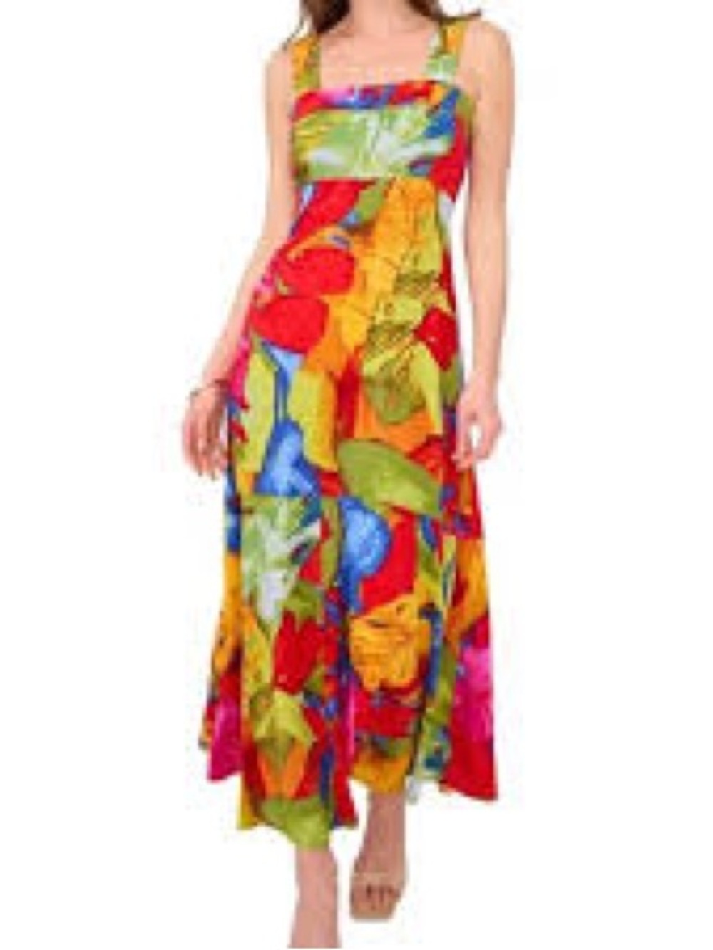 NWT VINCE CAMUTO sleeveless tiered maxi COASTAL HUES DRESS -size Small